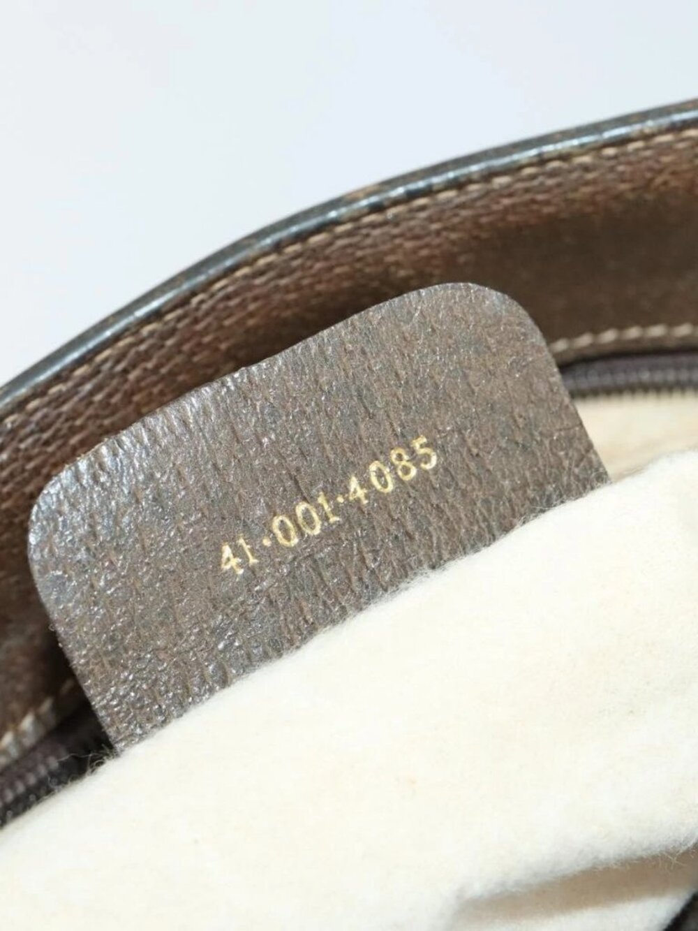 GUCCI GG Supreme Web Sherry Line Bag PVC Beige Gold 41 001 4085 Auth 156428 - Picture 13 of 16